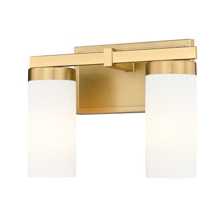 Z-Lite Danica 2 Light Vanity, 11.75in. W x 9in. H, Modern Gold 3044-2V-MGLD